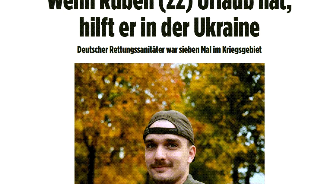 Ruben Mawick in den Medien: Internationale Berichterstattung ueber seinen Einsatz in der Ukraine